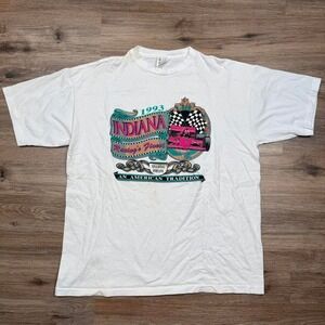 Vintage 1993 indiana speedway graphic single stitch tee